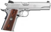 Ruger SR1911 Standard 45 ACP 5" 8+1 Slim Hardwood Grip Low-Glare Stainless