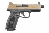 FN, 509 Tactical, Double Action, 9MM, 4.5" Barrel, 17+1 Round, FDE Finish